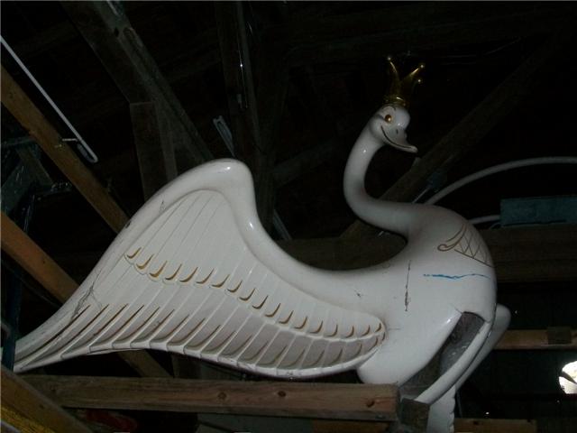 Swan Boat figure removed from boat
