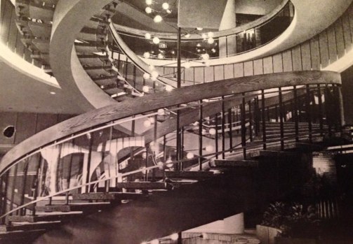 Vintage 1970s stair case at one of the Walt Disney World Village resorts.