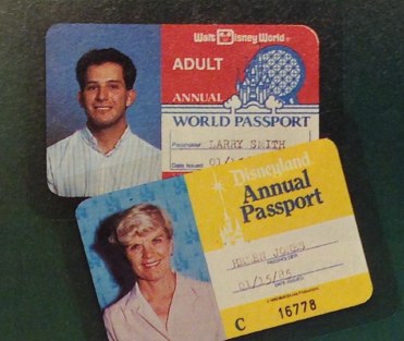 1985 Walt Disney World and Disneyland annual passes