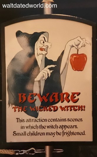 Wicked Witch sign Snow White's Scary Adventures
