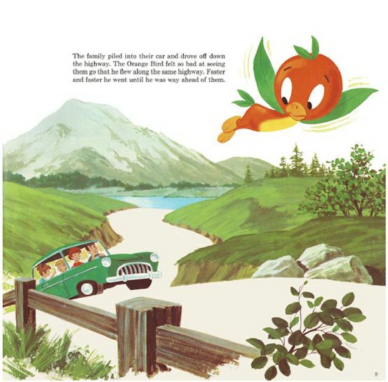Orange Bird flying