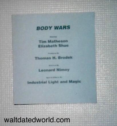 Epcot Body Wars film credits sign Leonard Nimoy