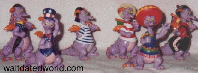 PVC Figment Epcot World Showcase figures