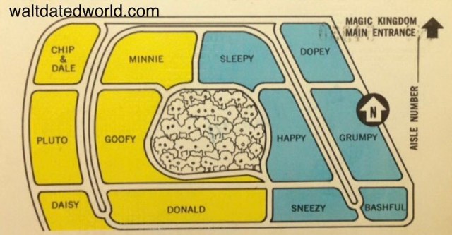 Early Walt Disney World Parking Lot Map