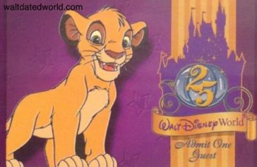 1996 Walt Disney World ticket Simba
