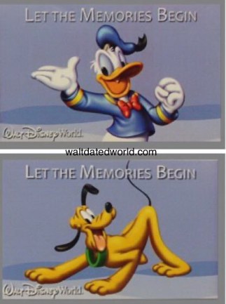 2012 Donald and Pluto Walt Disney World tickets