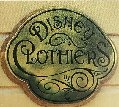 Disney Clothiers store sign Magic Kingdom