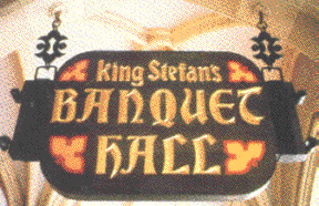 King Stefan's Banquet Hall sign