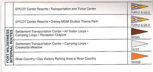 Walt Disney World 1989 Bus Routes