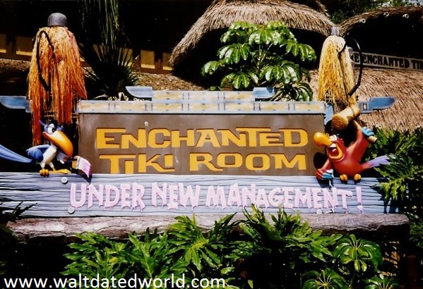 Enchanted Tiki Room Under New Management Sign